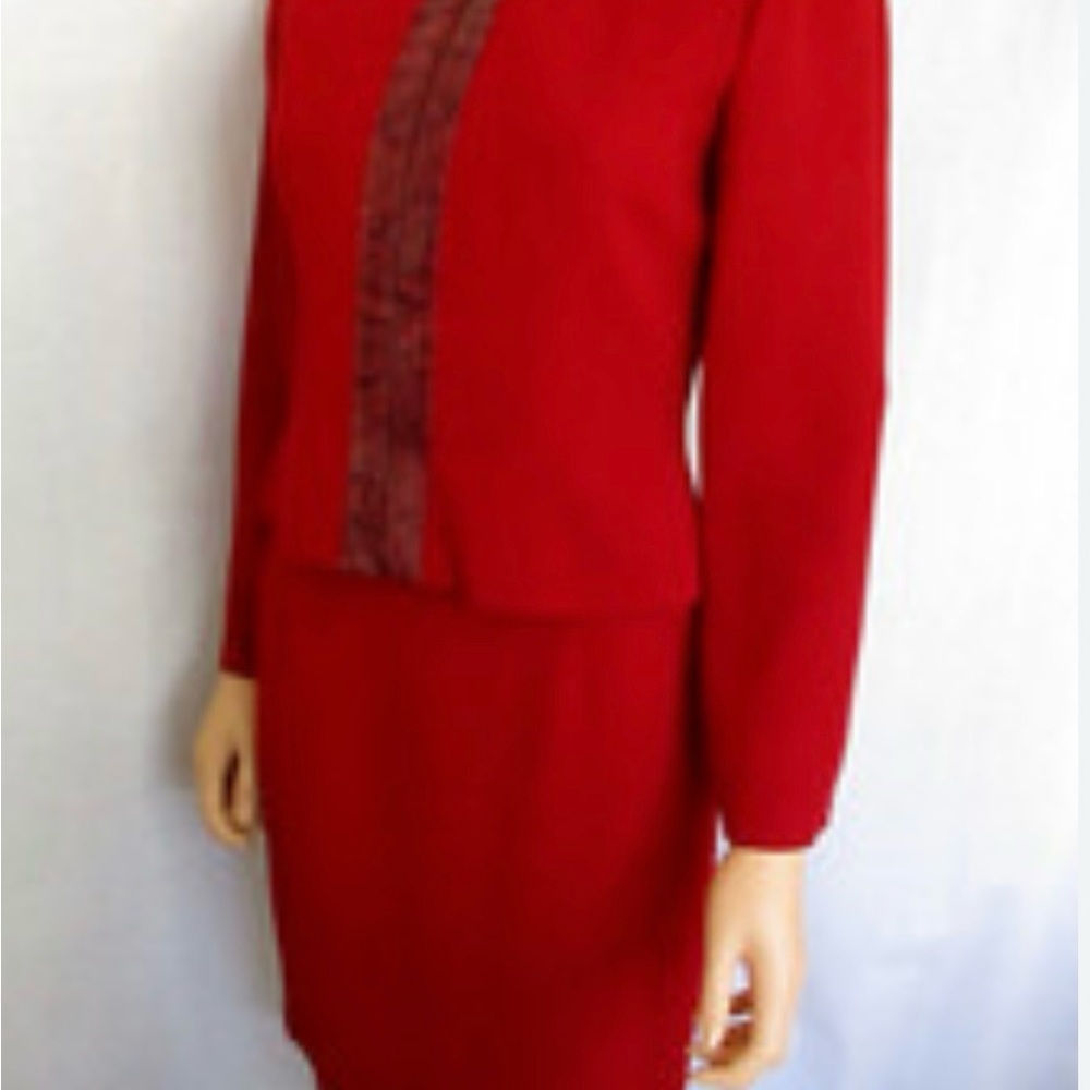 Donna Morgan Red Pencil Skirt Knee-Length Work